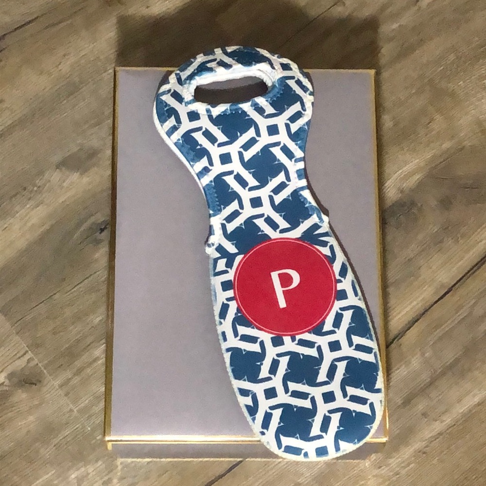 Monogrammed wine caddy